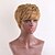 cheap Human Hair Capless Wigs-Human Hair Blend Wig Short Natural Wave Pixie Cut Short Hairstyles 2020 With Bangs Berry Natural Wave Short Side Part African American Wig Machine Made Women&#039;s 1# Strawberry Blonde / Bleach Blonde