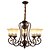 cheap Candle-Style Design-5-Light 68 cm Candle Style Chandelier Metal Glass Painted Finishes Vintage 110-120V / 220-240V / E26 / E27