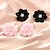 levne Módní náušnice-Women&#039;s Stud Earrings 3D Flower Ladies Stylish Classic Elegant Imitation Pearl Resin Earrings Jewelry White / Black / Light Pink For Daily 1 Pair