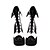 זול הנעלת לוליטה-בגדי ריקוד נשים נעליים מגפיים פאנק גותיות עקב טריז נעליים קולור בלוק 8 cm שחור עור פוליאוריתן תחפושות הלואין
