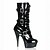 cheap Women&#039;s Boots-Women&#039;s Boots Platform Stiletto Heel Fashion Boots Club Shoes Wedding Dress Party &amp; Evening Buckle Lace-up Patent Leather Winter Black / Gray