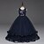 cheap Movie &amp; TV Theme Costumes-Cinderella Princess Dress Party Costume A-Line Dress Flower Girl Dress Girls&#039; Kid&#039;s Organza Costume Navy Blue / Burgundy Vintage Cosplay Sleeveless