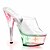 cheap Women&#039;s Clogs-Women&#039;s Clogs &amp; Mules Platform Stiletto Heel Club Shoes Lucite Heel Dress Party &amp; Evening Crystal Heel PVC Summer White / Red / Blue