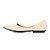 billiga Lätta damskor-Women&#039;s Loafers &amp; Slip-Ons Spring &amp;  Fall Low Heel Pointed Toe Business Daily Office &amp; Career Solid Colored PU Almond / Black / Ivory