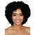 cheap Human Hair Capless Wigs-Human Hair Blend Wig Short Curly Kinky Curly Short Bob Kinky Curly Natural Middle Part Machine Made Brazilian Hair Women&#039;s Natural Black #1B Jet Black #1 Dark Brown 8 inch