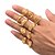 baratos Rings-Women Ring Classic Gold Gold Plated Ladies Luxury Hyperbole 1pc Adjustable / Women&#039;s / Adjustable Ring