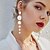 cheap Earrings-1 Pair Drop Earrings Dangle Earrings For Women&#039;s Freshwater Pearl White Wedding Birthday Evening Party Pearl Alloy Beads