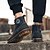 abordables Botas de hombre-Hombre Zapatos Confort Cuero Otoño invierno Casual Botas Botines / Hasta el Tobillo Negro / Martin Boots / Remache / Botas de Combate