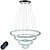 cheap Circle Design-4 Rings 80cm Dimmable Crystal Pendant Light LED Chandelier Metal Electroplated Modern Contemporary 110-120V 220-240V