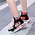 זול סניקרס לנשים-Women&#039;s Sneakers Plus Size Daily Color Block Wedge Heel Round Toe Casual Preppy Walking Satin Lace-up Black Beige
