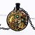 お買い得  ペンダントネックレス-Men&#039;s Pendant Necklace Trace Gear Vintage Punk Steampunk Army Glass Alloy Bronze Black Silver 50 cm Necklace Jewelry 1pc For Gift