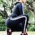 Недорогие Новое в-Women&#039;s Yoga Suit Winter Patchwork Shirred Color Block Pink Black Zumba Yoga Running High Rise Tights Crop Top Clothing Suit Long Sleeve Sport Activewear Breathable Compression Butt Lift Tummy Control