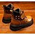Недорогие Обувь для мальчиков-Мальчики Обувь Кожа Зима Армейские ботинки Ботинки Заклепки / На липучках для Черный / Желтый