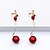 cheap Jewelry Sets-Women&#039;s Red forehead jewelry Earrings Set Vintage Style Gypsophila Ethnic Imitation Pearl Earrings Jewelry Red For Wedding Party 1 set