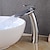 billiga Klassisk-modern stil handfat kran, galvanisering högt vattenfall modernt krom enkelhandtag ett håls badkranar med varm- och kallbrytare