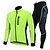 cheap Men&#039;s Clothing Sets-Nuckily Men&#039;s Long Sleeve Cycling Jacket with Pants Black Green Blue Solid Color Bike Clothing Suit Thermal / Warm Windproof Fleece Lining 3D Pad Winter Sports Polyester Spandex Fleece Solid Color