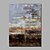 Χαμηλού Κόστους Πίνακες αφηρημένης τέχνης-Oil Painting Hand Painted - Abstract Landscape Comtemporary Modern Stretched Canvas / Rolled Canvas