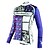 cheap Women&#039;s Cycling Clothing-ILPALADINO Women&#039;s Cycling Jersey Long Sleeve Winter Bike Top with 3 Rear Pockets Mountain Bike MTB Road Bike Cycling Breathable Ultraviolet Resistant Quick Dry Blue Floral Botanical Elastane Sports