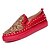 billiga Slip-ons och loafers till herrar-Men&#039;s Loafers &amp; Slip-Ons Comfort Shoes Casual Daily PU Breathable Black Red Fall / Sparkling Glitter / Rivet
