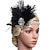 preiswerte Great Gatsby-Vintage Brüllen 20s 1920s Ballkleid Flapper Stirnband Kopfbedeckung Kopfbedeckung Schmuck für die Stirn Der große Gatsby Charleston Dame Damen Feder Glasperlen Feder Halloween Party Veranstaltung