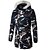 cheap Men&#039;s Downs &amp; Parkas-Men&#039;s Daily Basic Geometric / Camouflage Long Padded, Polyester Long Sleeve Hooded Navy Blue / Army Green XL / XXL / XXXL