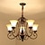 Недорогие Люстры-свечи-5-ламповая люстра 68 см в стиле свечей металлическое стекло окрашенная отделка винтаж 110-120v / 220-240v / e26 / e27