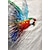 cheap Abstract Paintings-Oil Painting 100% Handmade Hand Painted Wall Art On Canvas Colorful Animal Abstract Parrot Bird Home Decoration Decor Rolled Canvas No Frame Unstretched
