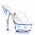 cheap Women&#039;s Clogs-Women&#039;s Clogs &amp; Mules Platform Stiletto Heel Club Shoes Lucite Heel Dress Party &amp; Evening Crystal Heel PVC Summer White / Red / Blue