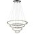 cheap Circle Design-4 Rings 80cm Dimmable Crystal Pendant Light LED Chandelier Metal Electroplated Modern Contemporary 110-120V 220-240V