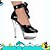 billige Højhælede sko til kvinder-Dame Hæle Sandaler med snørebånd Plus størrelse Bryllup Fest / aften Sommer Rosette Platform Stilethæle Rund Tå Club Sko Lucite Heel laklæder Sort / Hvid Sort