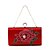 cheap Clutches &amp; Evening Bags-Women&#039;s Pearls / Crystals / Embroidery PU / Alloy Evening Bag Floral / Botanical Black / Red