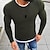 Χαμηλού Κόστους ανδρικό πουλόβερ πουλόβερ-Ανδρικά Πουλόβερ Πουλόβερ πουλόβερ Πλέκω Βασικό Καθημερινά Ρούχα Χειμώνας Πράσινο του τριφυλλιού Μαύρο Τ M L