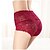 baratos Σέξι εσώρουχα-Women&#039;s Print Sexy Shorties &amp; Boyshorts Panties - Normal, Embroidered High Waist Wine Blushing Pink Red L XL