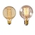 billige Glødepærer-2stk 40 W E26 / E27 G95 Varm hvid 2200-2700 k Kontor / Business / Dæmpbar / Dekorativ Glødelampe Vintage Edison pære 220-240 V