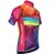 cheap Women&#039;s Cycling Clothing-JESOCYCLING Women&#039;s Short Sleeve Cycling Jersey Summer Polyester Red+Blue Gradient Bike Jersey Top Mountain Bike MTB Road Bike Cycling Quick Dry Moisture Wicking Breathable Sports Clothing Apparel