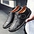 cheap Men&#039;s Handmade Shoes-Men&#039;s Loafers &amp; Slip-Ons Leather Shoes Plus Size Handmade Shoes Casual Chinoiserie Daily Leather Handmade Loafer Dark Brown Black Yellow