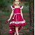 tanie Sukienki-Dzieci Dla dziewczynek Moda miejska Impreza Solidne kolory Koronka Bez rękawów Asymetryczna Sukienka Czerwony