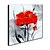 billiga Blom- och växtmålningar-Hang målad oljemålning HANDMÅLAD - Abstrakt Blommig / Botanisk Moderna Utan innerram / Valsad duk