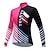 cheap Men&#039;s Clothing Sets-Women&#039;s Long Sleeve Cycling Jersey with Tights Winter Fleece Polyester Pink Stripes Bike Clothing Suit Fleece Lining Breathable Sports Stripes Mountain Bike MTB Road Bike Cycling Clothing Apparel