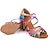 voordelige Latin dansschoenen-Dames Latin schoenen Ballroom schoenen Line dance Feest Opleiding Voor Binnen Patroon / Print Sandalen Gesp Slanke hoge hak Kruisriem Regenboog / Prestatie