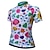 cheap Women&#039;s Cycling Clothing-JESOCYCLING Women&#039;s Cycling Jersey Short Sleeve Bike Top with 3 Rear Pockets Mountain Bike MTB Road Bike Cycling Breathable Quick Dry Moisture Wicking White Black Floral Botanical Polyester Sports