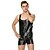 cheap Exotic Dancewear-Exotic Dancewear Leotard / Onesie Full Length Visible Zipper Men&#039;s Training Performance Sleeveless PU