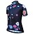 preiswerte Women&#039;s Cycling Clothing-JESOCYCLING Women&#039;s Short Sleeve Cycling Jersey Black Floral Botanical Bike Top Mountain Bike MTB Road Bike Cycling Breathable Quick Dry Moisture Wicking Sports Clothing Apparel / Stretchy