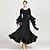 cheap Ballroom Dancewear-Ballroom Dance Dress Criss Cross Ruching Split Joint Women&#039;s Training Performance Long Sleeve High Chiffon Ice Silk