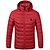 cheap Softshell, Fleece &amp; Hiking Jackets-DZRZVD® Men&#039;s Padded Hiking jacket Winter Outdoor Solid Color Thermal Warm Windproof Breathable Wear Resistance Top Full Length Visible Zipper Outdoor Exercise Back Country Mountaineering Black Red