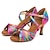 voordelige Latin dansschoenen-Dames Latin schoenen Ballroom schoenen Line dance Feest Opleiding Voor Binnen Patroon / Print Sandalen Gesp Slanke hoge hak Kruisriem Regenboog / Prestatie