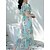 olcso Ruhák-Girls&#039; Sleeveless Floral 3D Printed Graphic Dresses Boho Sweet Polyester Dress Summer Kids Daily Beach Ruffle Print