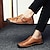 tanie Buty ręcznie robione męskie-Męskie Mokasyny i buty wsuwane Skórzane buty Rozmiar plus Ręcznie robione buty Codzienny Wzornictwo chińskie Codzienny Skóra Ręcznie wykonane Mokasyny Ciemnobrązowy Czarny Żółty