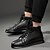 cheap Men&#039;s Sneakers-Men&#039;s Leather Shoes Cowhide Fall &amp; Winter Casual / Preppy Sneakers Non-slipping Black / Athletic / Sequin / Comfort Shoes