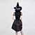 cheap Men&#039;s &amp; Women&#039;s Halloween Costumes-Witch Adults Adults&#039; Women&#039;s Vacation Dress Halloween Christmas Christmas Halloween Carnival Festival / Holiday Polyster Black Women&#039;s Female Easy Carnival Costumes Solid Colored Christmas / Hat
